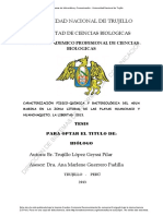 Caracterización Físico Química y Bacteriológica Del Agua Marina de Las Playas Huanchaco y Huanchaquito LaLibertad TRUJILLO PDF