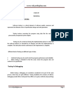 Unit Iv Testing: 4.1taxonomy of Software Testing