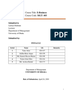 Course Title: E-Business Course Code: MGT-403: Submitted To