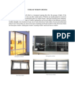 Types of Window Opening: Fixed Glass Windows Sliding Glass Window