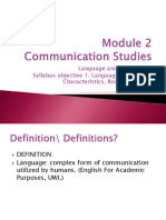 Module 2 Communication Studies Lesson 1