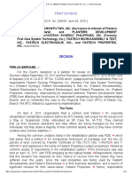 Philippine Asset Growth Two, Inc. v. Fastech Synergy G.R. No. 206528 - 2016