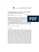 A Comparison of Co-Array Fortran and Openmp Fortran For SPMD Programming