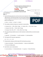 13 Respiration in Plants Neet Biology Model Question Paper