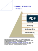 Bloom's Taxonomy of Learning Domains: Concepts, Processes, Procedures, and Principles