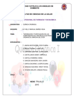 Informe de Marcha de Eter Química Orgánica Práctica N 5 Lucero Garcia