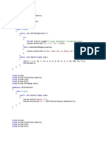 Program: Using Using Using Using Using Namespace Class Static Void Int Try For Int