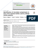 Identification of Microbial Contaminants in Sinus Rinse Squeeze Bottles Used by Allergic Rhinitis Patients