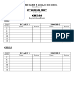 Chess: Intramural Meet