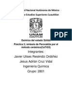 Química Del Estado Sólido UNAM Síntesis de Perovskitas