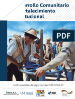 Desarrollo Comunitario y Fortalecimiento BoliviA PDF