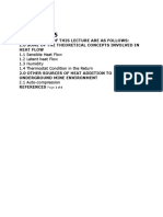 Lecture - 5: The Contents of This Lecture Are As Follows: 1.0 Some of The Theoretical Concepts Involved in Heat Flow