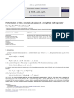 Perturbación Del Radio Numérico Q de Un Operador de Desplazamiento Ponderado