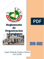 Reglamento de Organización y Funciones Sicaya 19-05