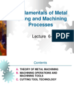 Fundamentals of Metal Cutting and Machining Processes: Lecture 6-7