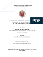 Participación Comunitaria en en El Diagnóstico y Planeación de Proyectos Sociales, Rosalía Geronis