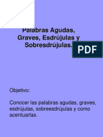 Clase de Palabras Agudas, Graves...