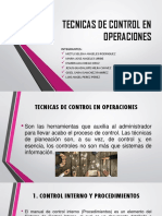 Tecnicas de Control en Operaciones