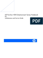 HP Pavilion HDX Entertainment Notebook PC Manual