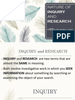 Unit 1 Lesson 1 (Nature of Inquiry and Research