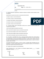 Lista de Exercícios Ciências Recuperação 2 Etapa 7º Ano Efii PDF