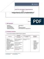 Guía Foro de Debate y Argumentación