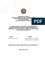 Estructura de Costo Tesis Guis Clinica Con Ley de Precio Justo PDF