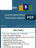 Chapter 8a - Carefully Select Which Sales Presentation Method To Use