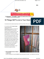 10 Things Not To Do To Your Vinyl Records