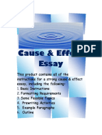 Cause & Effect Essay