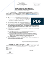 Annex C.1: Sworn Application For Tax Clearance