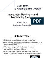 ECH 158A Economic Analysis and Design