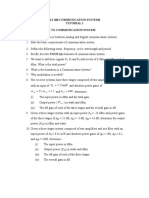 PLT 208 Communication Systems Tutorial 1 Chapter 1: Intro. To Communication System