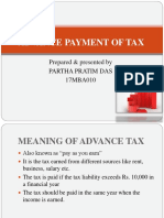 Advance Payment of Tax