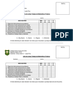 Lista de Cotejo Trabajo de Matematica 2º 2019