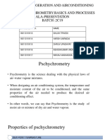 Refrigeration and Airconditioning Topic: Pshychrometry:Basics and Processes Ala-Presentation BATCH:2C19