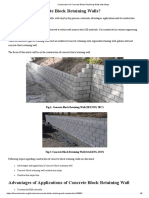 Construction of Concrete Block Retaining Walls With Steps