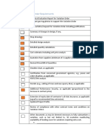 Checklist of Variation Order Requirements