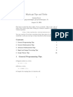 Matlab Tips and Tricks: Gabriel Peyr e Peyre@cmapx - Polytechnique.fr August 10, 2004