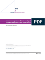 Intravenous Magnesium Sulfate For Treating Adults With Acute Asthma in The Emergency Department (Review)