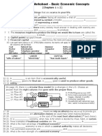 Worksheet Basic EconomicConcepts PDF