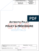 A P Policy & Procedure: Ntibiotic Olicy