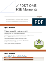 Library of PD&T QMS Project HSE Moments: Presented By: On Date