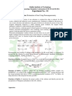 Experiment No.: 01: Haldia Institute of Technology Engineering Chemistry Laboratory (CH 191 &CH 291)