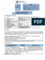 Syllabus Gestion de Servicios de TI