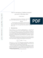 Rate of Convergence of Uniform Transport Processes To Brownian Sheet