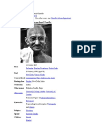 Mohandas Karamchand Gandhi: "Gandhi" Redirects Here. For Other Uses, See