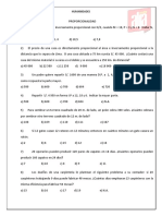 Proporcionalidad y Porcentajes