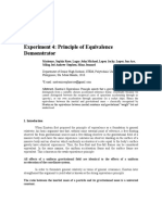 Experiment 4: Principle of Equivalence Demonstrator