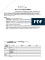 Business Impact Analysis: Guidelines